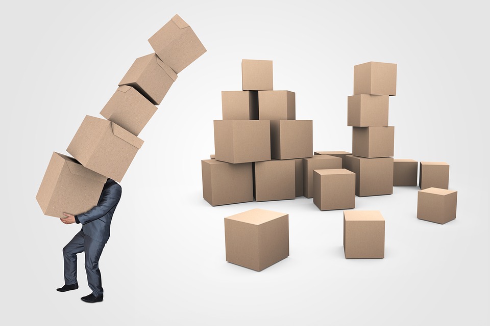Businessman, Boxes, Transport, Delivery, Logistics, Box