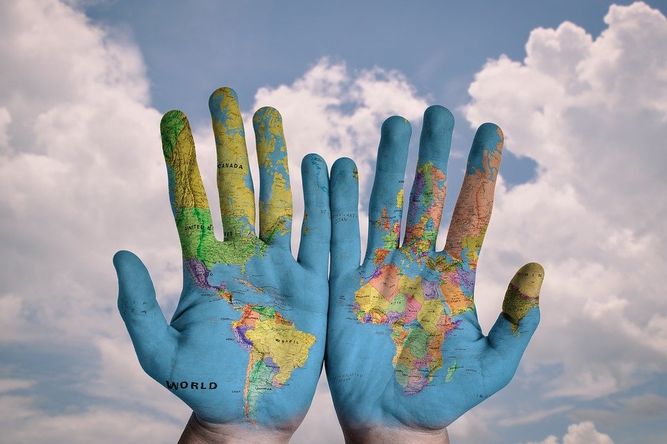 Hands, World, Map, Global, Earth, Globe, Continents