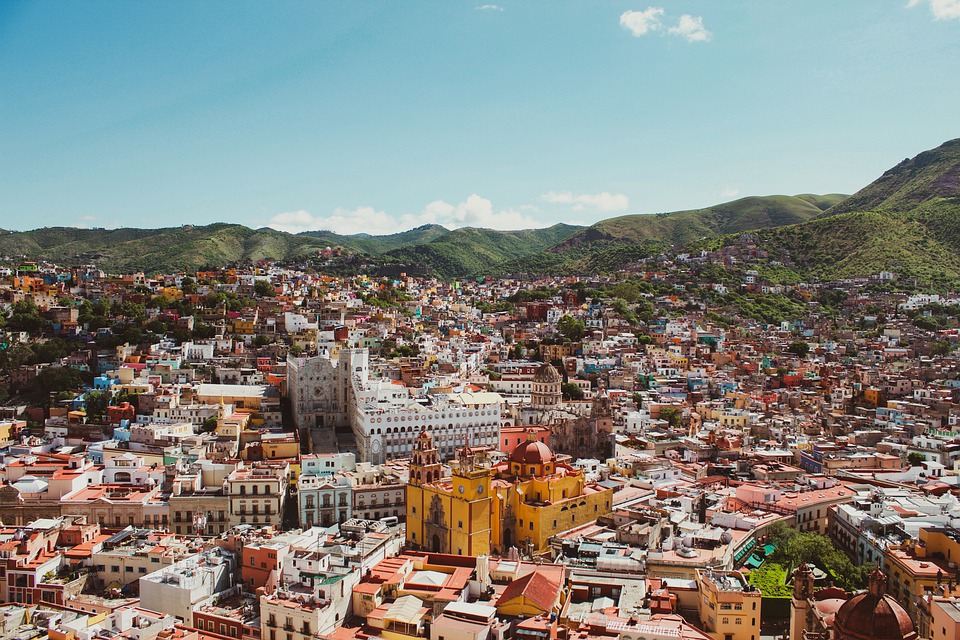 Guanajuato, City, Buildings, Mountains, Panorama