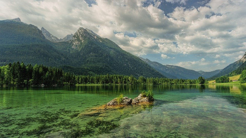 Hintersee, Lake, Mountains, Nature, Scenery, Alpine