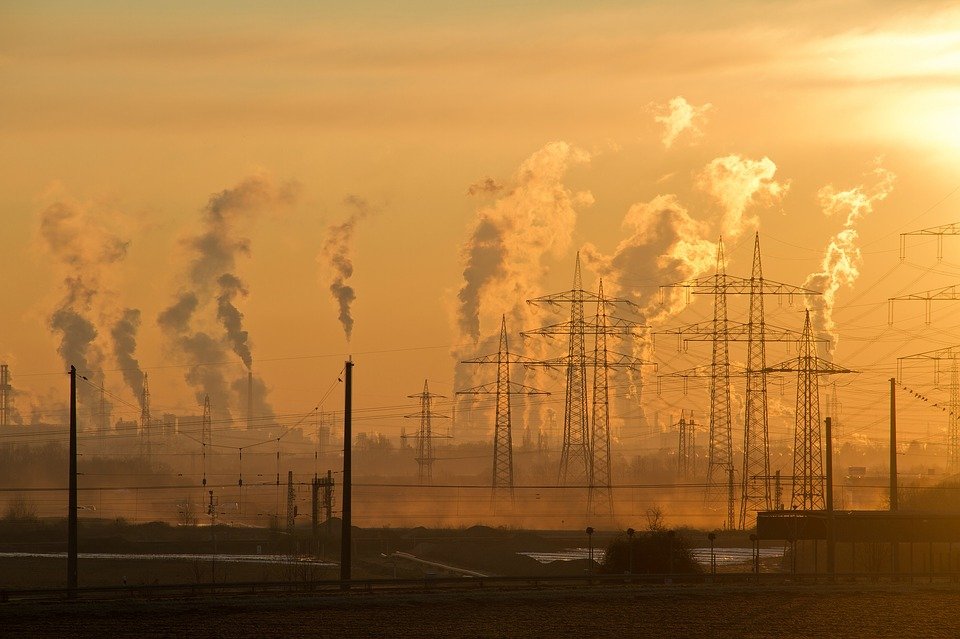 Industry, Environmental Pollution, Smog, Sunrise