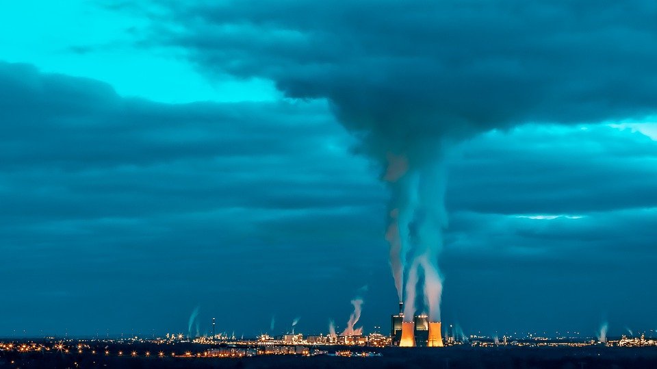 Industry, Environmental Pollution, Smog, Steam, Chimney